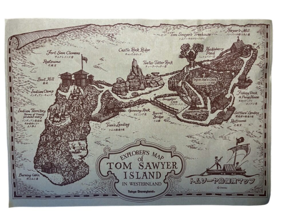 トムソーヤー島の地図