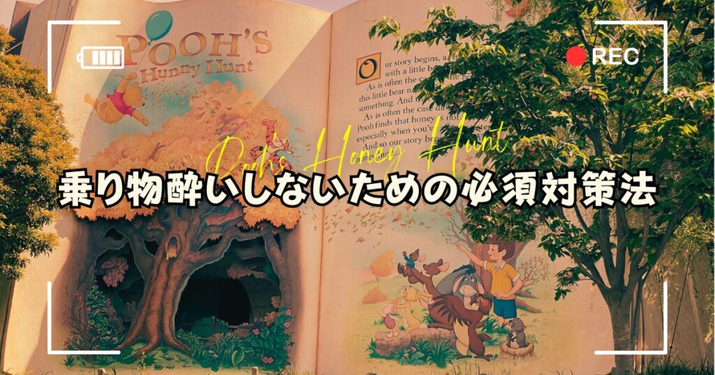 プーさんのハニーハントで乗り物酔いしないための必須対策法